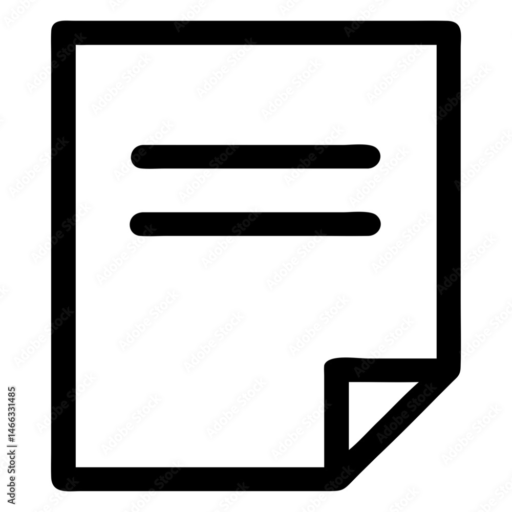 Aufkleber Paper document file icon vector graphic illustration for web design and user interface design asset usage isolated on transparent background