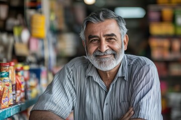Fototapeta premium ultra quality picture of local retailer taking care of his business