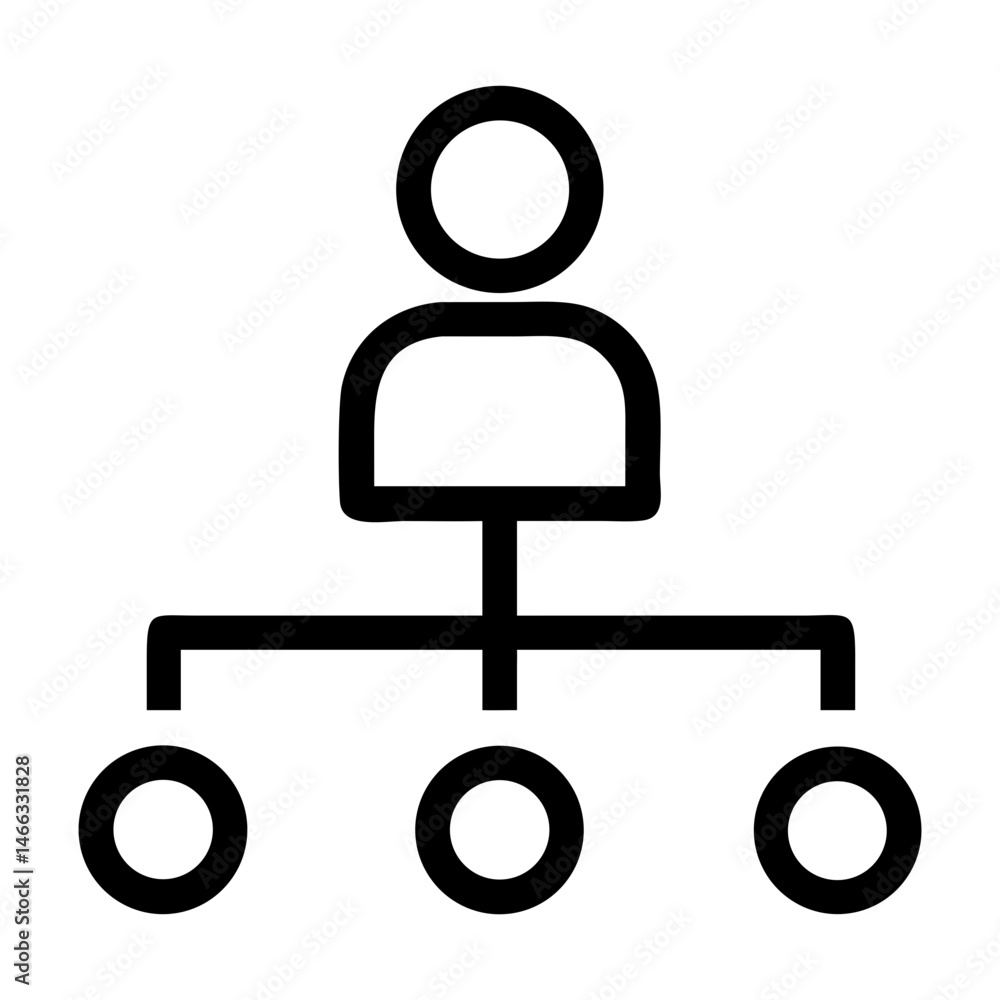 Aufkleber organization chart hierarchy diagram icon for business structure and management presentation design 