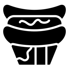 Hotdog Solid Icon