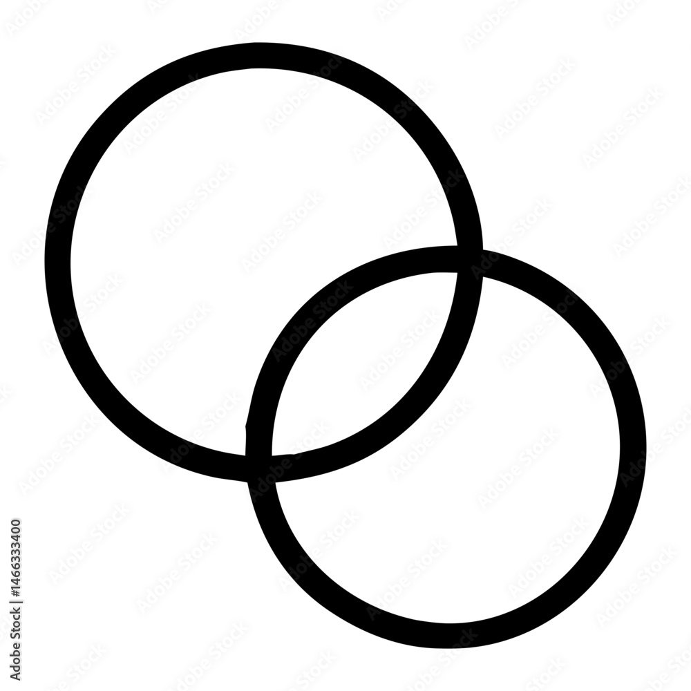 Poster overlapping circles diagram illustration for venn diagram concept and geometric shapes design elemen