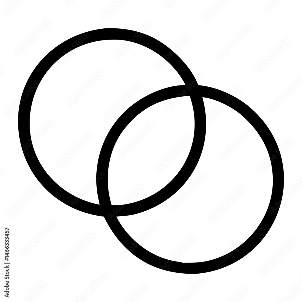 Poster overlapping circles vector illustration for graphic design projects and creative presentations isola