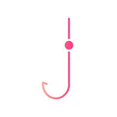Obraz premium fishing hook gradient icon