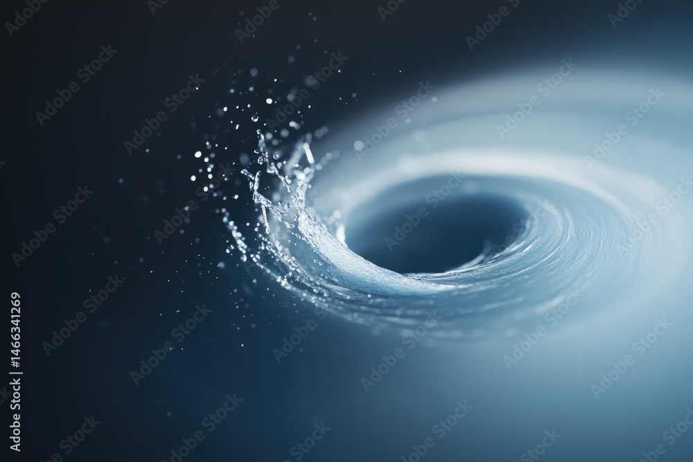 Aufkleber swirling water vortex creates mesmerizing patterns with splashes