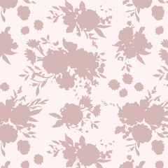 Flowers feminine watercolor seamless pattern with wildflowers.hand drawn, not AI