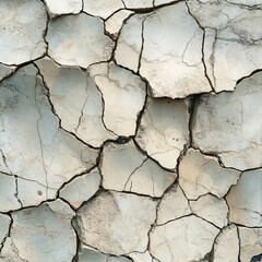 Obraz premium Cracked Dry Earth Texture Arid Beige and Brown Soil