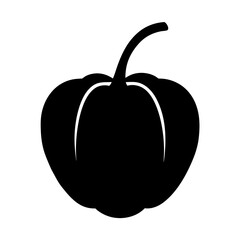 surinam cherry vector silhouette icon, black and white illustration of fruits.