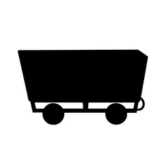 trolley , black and white illustration of vehicles.