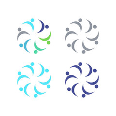 Obraz premium PEOPLE CONNECTED UNION TEAM TEAMWORK SIGN SYMBOL LOGO 