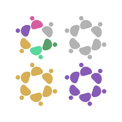 PEOPLE CONNECTED UNION TEAM TEAMWORK SIGN SYMBOL LOGO
