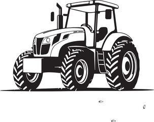 Obraz premium Classic Farm Tractor Illustration
