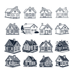 set of houses