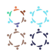 PEOPLE CONNECTED UNION TEAM TEAMWORK SIGN SYMBOL LOGO
