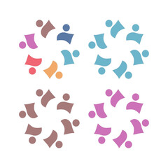 PEOPLE CONNECTED UNION TEAM TEAMWORK SIGN SYMBOL LOGO
