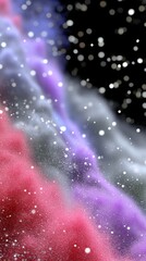 Abstract cosmic nebulae with swirling colors and glittering dust