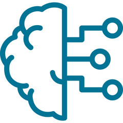 Machine Learning Line Icon