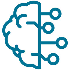 Obraz premium Machine Learning Line Icon