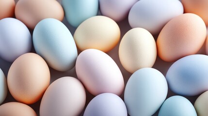 Pastel Colored Eggs Close-up