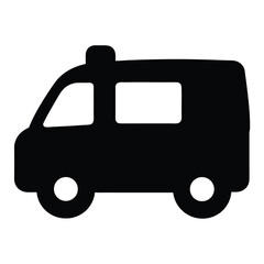 ambulance , black and white illustration of vehicles.