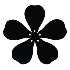 Black and white illustration of anemopsis yerba mansa , flower silhouette vector designs.