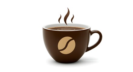 Obraz premium Hot Coffee Cup with Bean