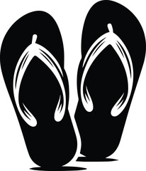 Flip Flops silhouette icon vector art illustration