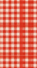 Red & White Gingham: Classic Checkered Textile Pattern