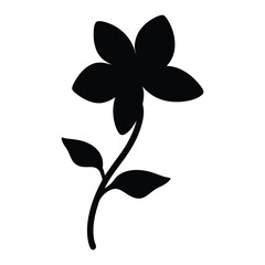 Black and white illustration of azalea , flower silhouette vector designs.