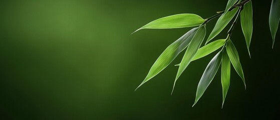 Fototapeta premium A leafy green background with a single leaf in the foreground