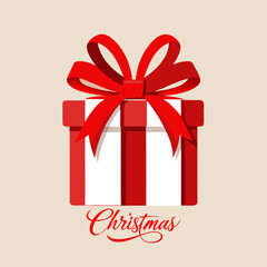 gift box with red ribbon