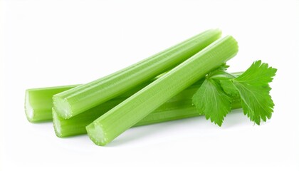 celery on white background