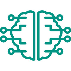 Machine Learning Line Icon