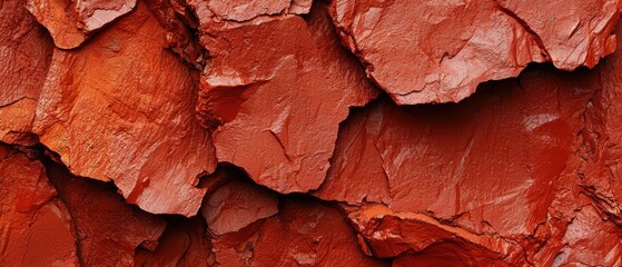 Fototapeta premium A close up of a red rock with a rough texture