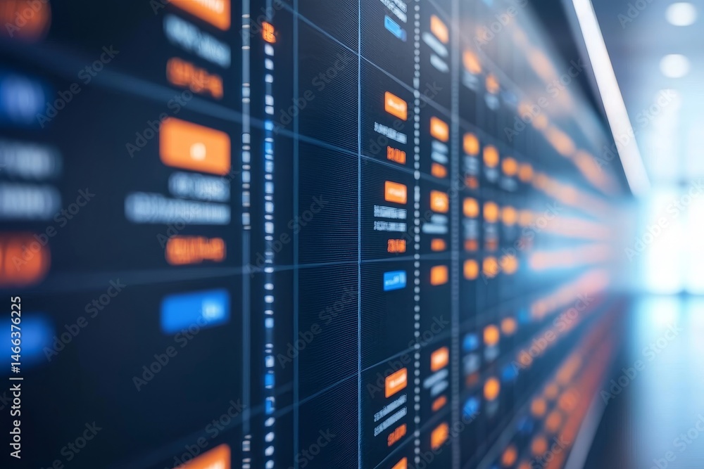 Poster financial planning and budgeting optimization concept. digital interface displaying data metrics and