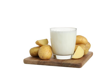 PNG, Potato milk, isolated on white background