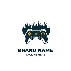 A gaming logo with a joystick symbol