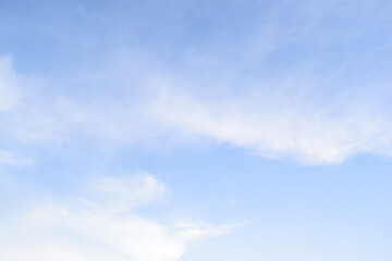 beautiful blue sky and white cloud background in springtime