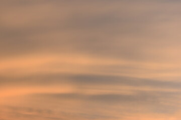 beautiful golden sky and white cloud background in springtime