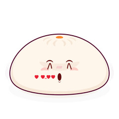 steamed buns whistling love face cartoon cute