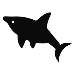 Vector Silhouette Collection of Marine Life: Various Fish, Dolphins, Sea Plants, and Bubbles, Black and White Illustration Set: Diverse Shapes of Fish, Dolphins, Algae, Air Bubbles in Vector Format