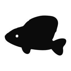 Vector Silhouette Collection of Marine Life: Various Fish, Dolphins, Sea Plants, and Bubbles, Black and White Illustration Set: Diverse Shapes of Fish, Dolphins, Algae, Air Bubbles in Vector Format