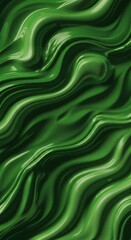 Obraz premium Emerald Liquid Dreams: 3D Render, Deep Green Texture