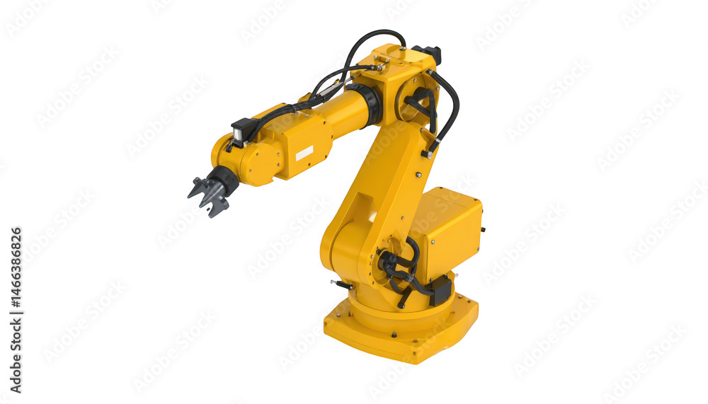 Poster dynamic yellow and black robot, a glimpse into the future of automation yellow