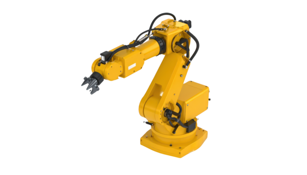 Dynamic yellow and black robot, a glimpse into the future of automation yellow