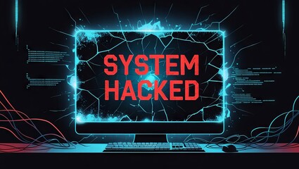 System compromised &mdash; warning: potential cyber virus attack detected. Immediate action required to prevent data breach, system failure, or unauthorized access