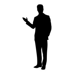 Silhouette of a person on a transparent background