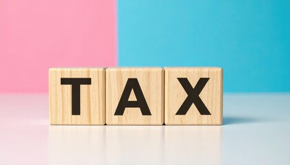 Tax burden analysis business finance concept minimalist design modern office close-up view