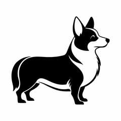 Corgi Dog Silhouette Illustration