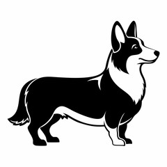 Corgi Dog Silhouette Illustration