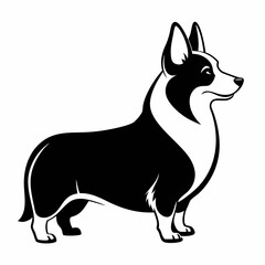 Corgi Dog Silhouette Illustration